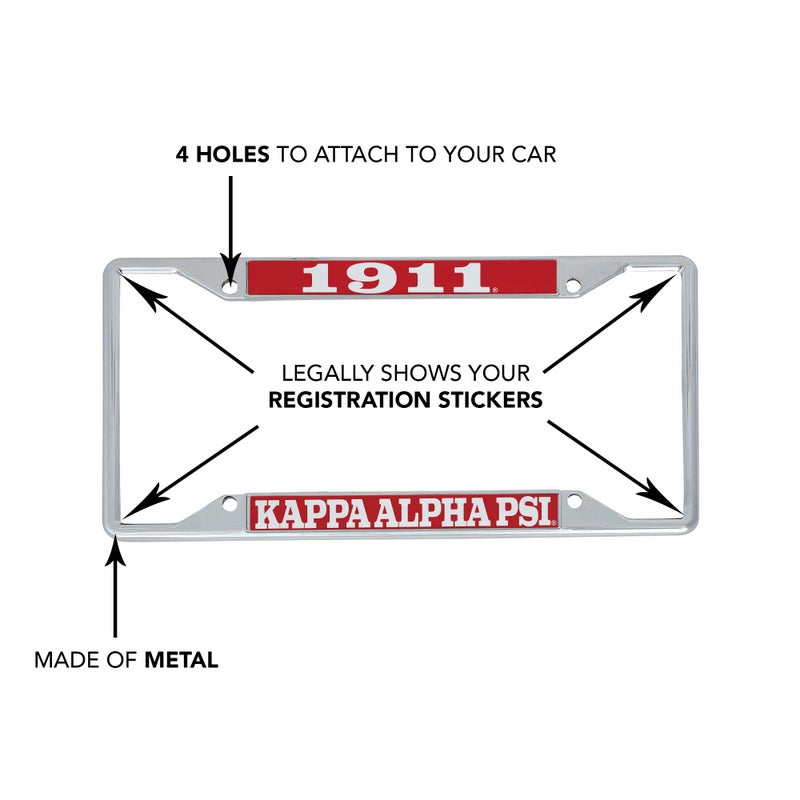 Desert Cactus Kappa Alpha Psi Car Accessories Kappas Nupes Metal License Plate Frame and Tag Holder for Front or Rear of Vehicle (Metal Car Mount Placa - Year/Name) - Image 5